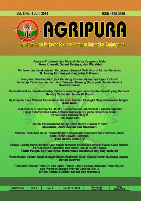					View Vol. 8 No. 1 (2014): Jurnal Agripura
				