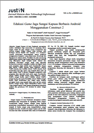 Edukasi Game Jaga Sungai Kapuas Berbasis Android Menggunakan Construct 2